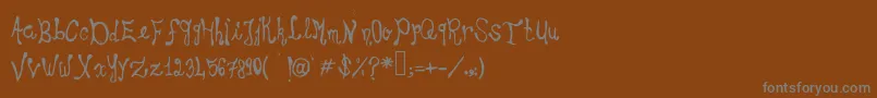 Choirboy-fontti – harmaat kirjasimet ruskealla taustalla