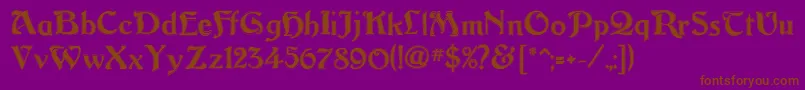 Argos Font – Brown Fonts on Purple Background