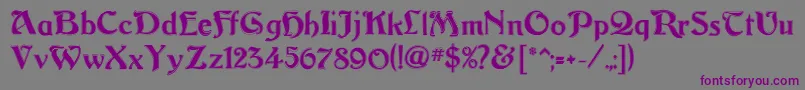 Шрифт Argos – фиолетовые шрифты на сером фоне