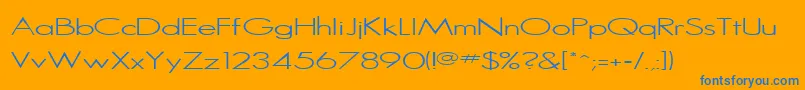 SansserifRegular Font – Blue Fonts on Orange Background