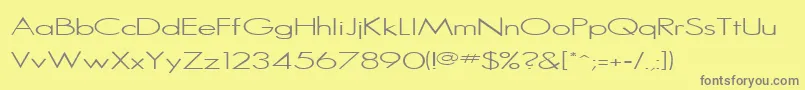 SansserifRegular Font – Gray Fonts on Yellow Background