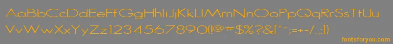 SansserifRegular Font – Orange Fonts on Gray Background