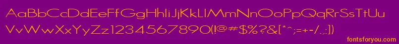 SansserifRegular Font – Orange Fonts on Purple Background