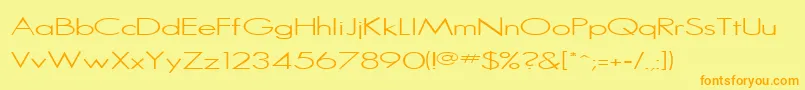 SansserifRegular Font – Orange Fonts on Yellow Background