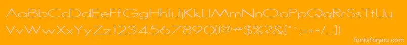 SansserifRegular Font – Pink Fonts on Orange Background