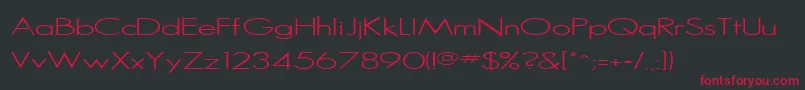 SansserifRegular Font – Red Fonts on Black Background