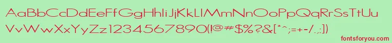 SansserifRegular Font – Red Fonts on Green Background