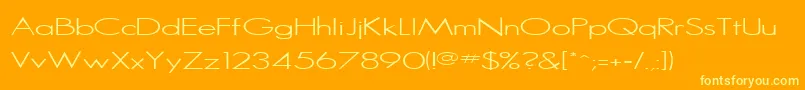 SansserifRegular Font – Yellow Fonts on Orange Background