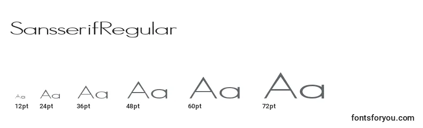 SansserifRegular Font Sizes