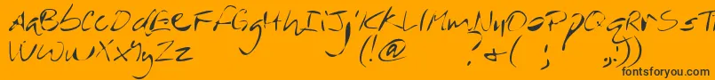 MtfRever Font – Black Fonts on Orange Background