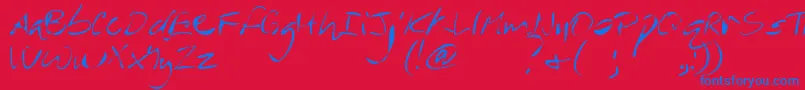 fuente MtfRever – Fuentes Azules Sobre Fondo Rojo