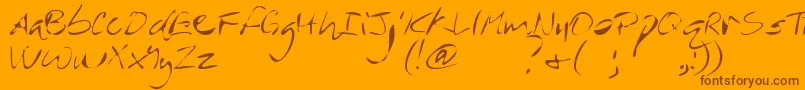 MtfRever Font – Brown Fonts on Orange Background