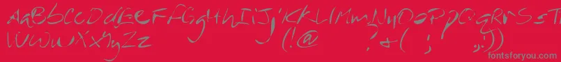 MtfRever-fontti – harmaat kirjasimet punaisella taustalla