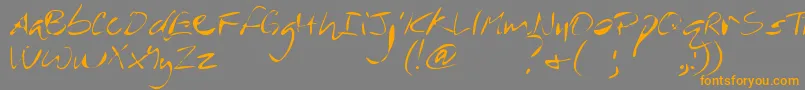 MtfRever Font – Orange Fonts on Gray Background