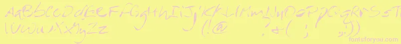 MtfRever Font – Pink Fonts on Yellow Background