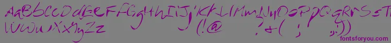 MtfRever Font – Purple Fonts on Gray Background