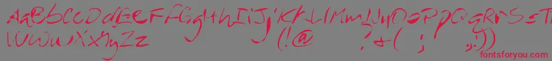 MtfRever Font – Red Fonts on Gray Background
