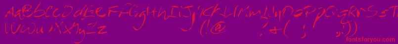 MtfRever Font – Red Fonts on Purple Background