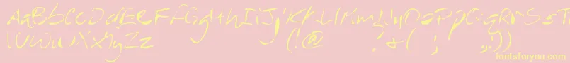 MtfRever Font – Yellow Fonts on Pink Background