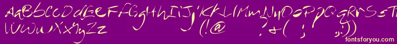 MtfRever Font – Yellow Fonts on Purple Background