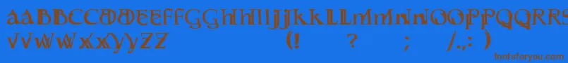 Шрифт Serifsy – коричневые шрифты на синем фоне