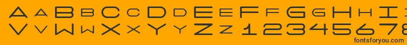 フォント7days – 黒い文字のオレンジの背景