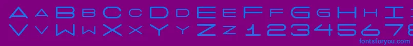 フォント7days – 紫色の背景に青い文字