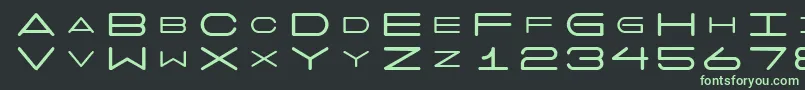 フォント7days – 黒い背景に緑の文字