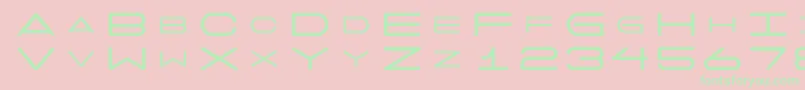 フォント7days – ピンクの背景に緑の文字