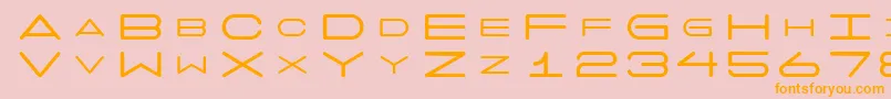 フォント7days – オレンジの文字がピンクの背景にあります。