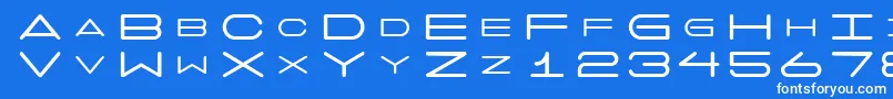 Czcionka 7days – białe czcionki na niebieskim tle