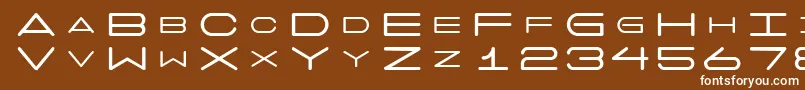 Czcionka 7days – białe czcionki na brązowym tle