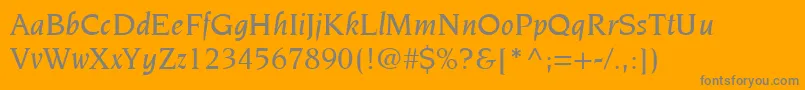 ItcNovareseLtMediumItalic Font – Gray Fonts on Orange Background