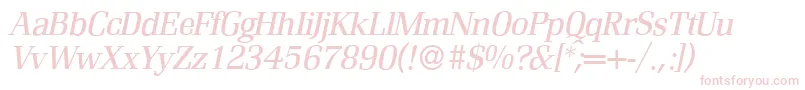 R690RomanItalic Font – Pink Fonts on White Background