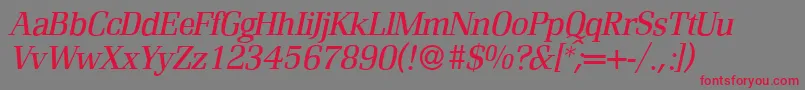 fuente R690RomanItalic – Fuentes Rojas Sobre Fondo Gris