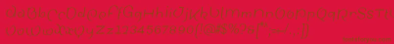 SinahsansLtCondensedItalic Font – Brown Fonts on Red Background