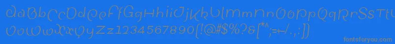 SinahsansLtCondensedItalic Font – Gray Fonts on Blue Background