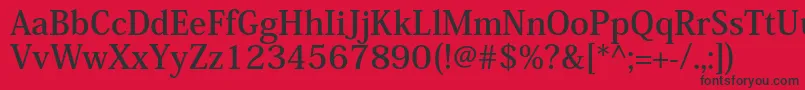 KozminproBold Font – Black Fonts on Red Background