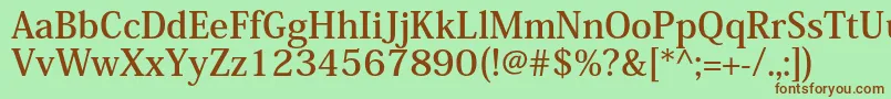 KozminproBold Font – Brown Fonts on Green Background