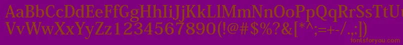 KozminproBold Font – Brown Fonts on Purple Background
