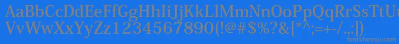 フォントKozminproBold – 青い背景に灰色の文字