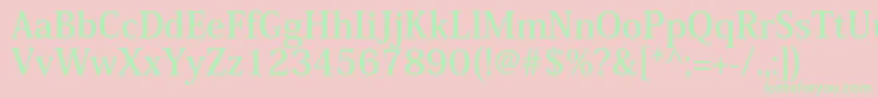 KozminproBold Font – Green Fonts on Pink Background