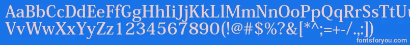 フォントKozminproBold – ピンクの文字、青い背景