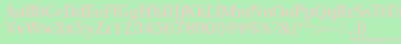 KozminproBold-Schriftart – Rosa Schriften auf grünem Hintergrund