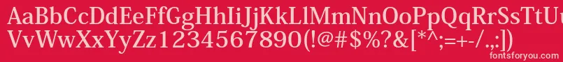 KozminproBold Font – Pink Fonts on Red Background