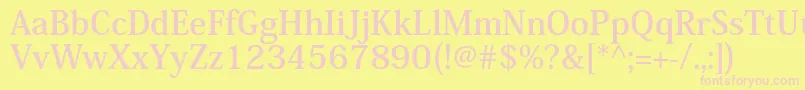KozminproBold Font – Pink Fonts on Yellow Background