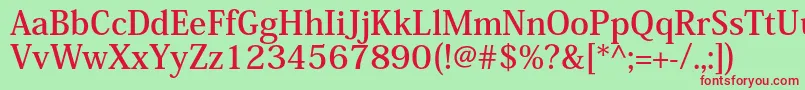 KozminproBold Font – Red Fonts on Green Background