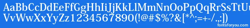 Шрифт KozminproBold – белые шрифты на синем фоне