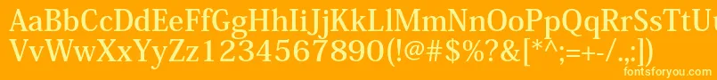 KozminproBold Font – Yellow Fonts on Orange Background