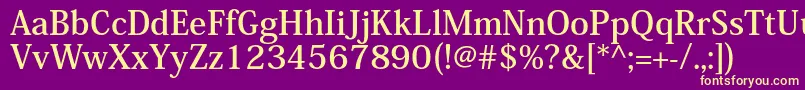 KozminproBold Font – Yellow Fonts on Purple Background